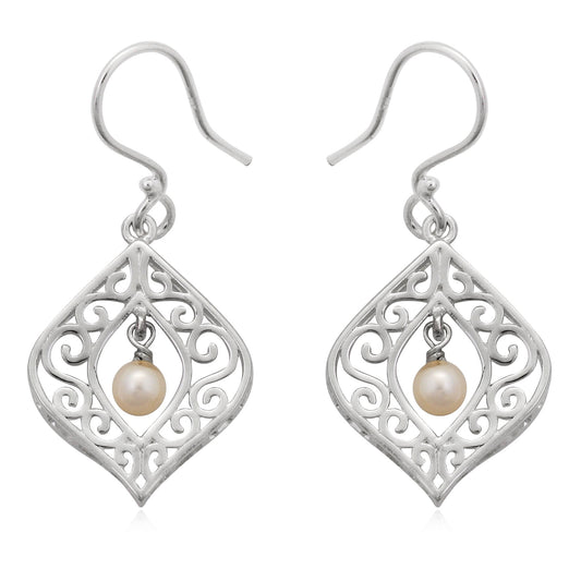 Southern Gates® Framed Pearl Drop Earrings