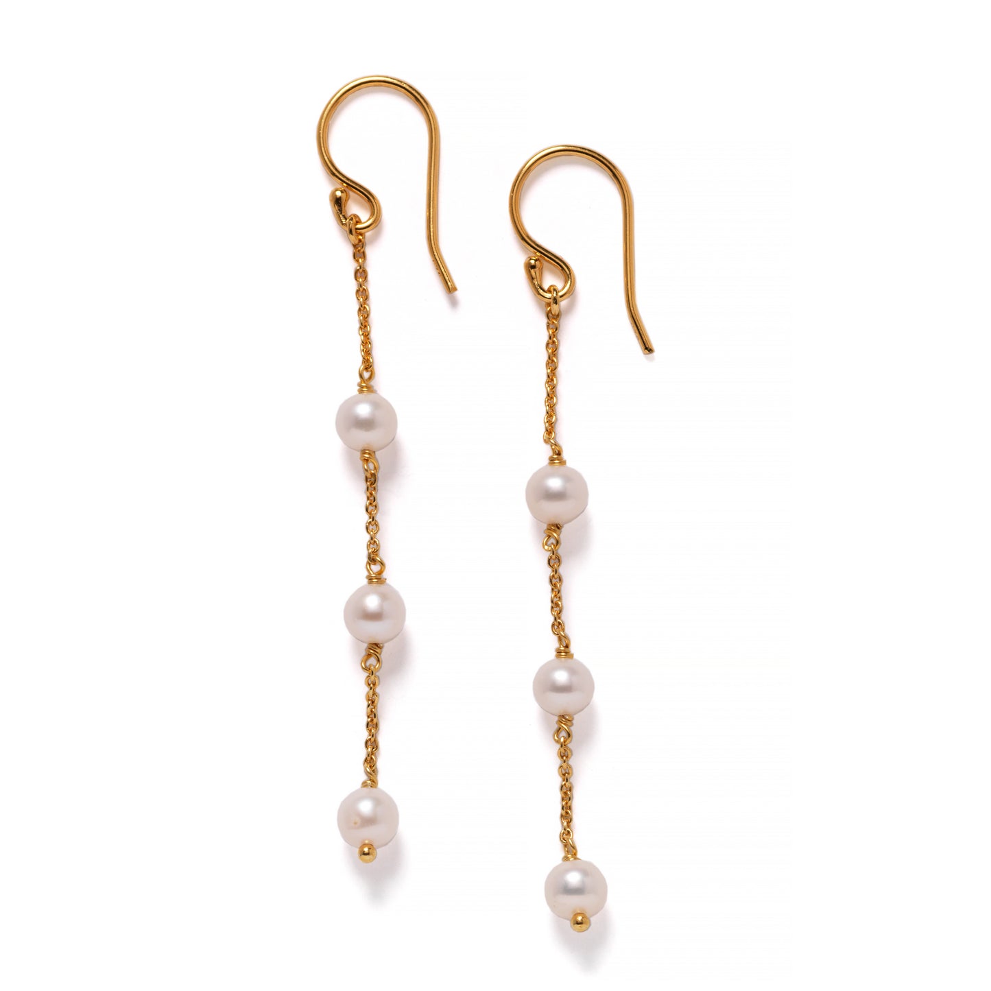 Southern Gates® Ariel 3 Pearl Station Earrings