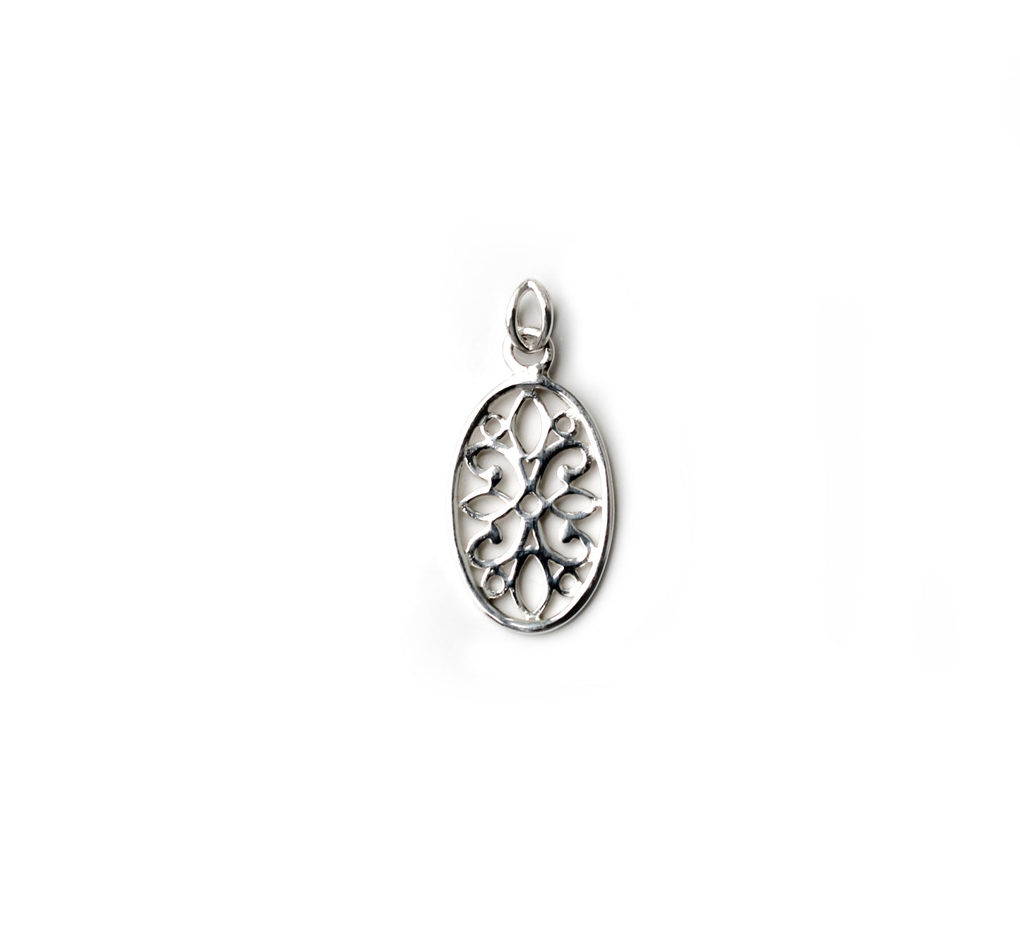 Southern Gates® Oval Flower Scroll Pendant
