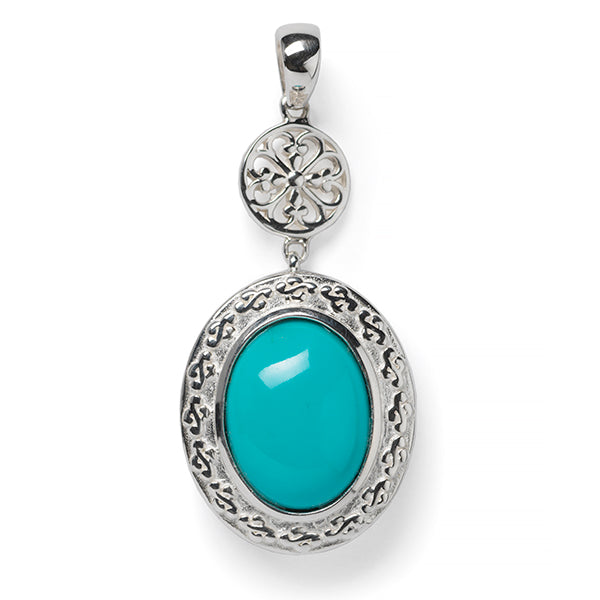 Southern Gates® Cabochon Sleeping Beauty Turquoise Pendant