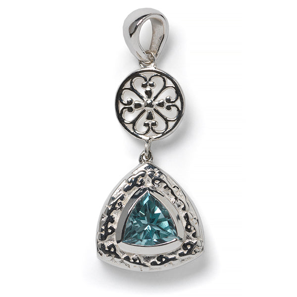 Southern Gates® Trillion-Cut Blue Topaz Pendant