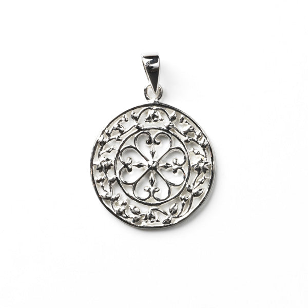 Southern Gates® Floral Frame Heart Scroll Pendant