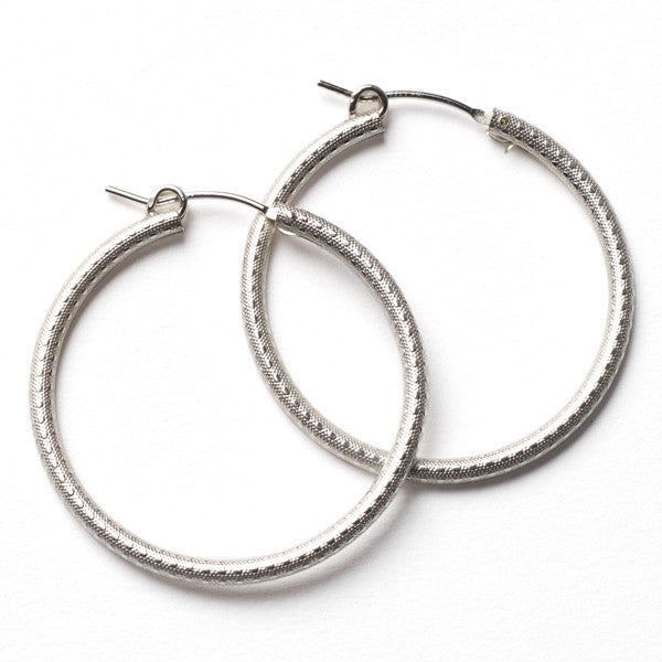 Sterling Silver Hoop Earring 34mm