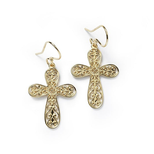 Southern Gates® Scroll Cross Earrings