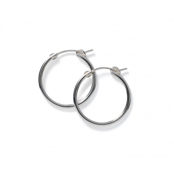 Sterling Silver Squared Hoop Earring 23mm