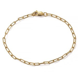 14k Gold Filled 1mm Tiny Paperclip Bracelet