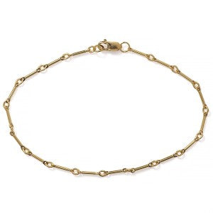 14k Gold Filled 1mm Tiny Bar Bracelet