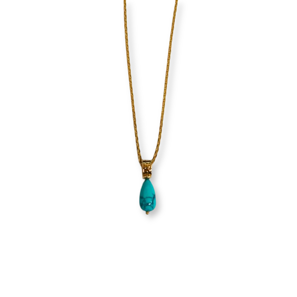 Southern Gates® 14k Gold Teardrop Turquoise Pendant