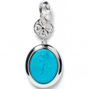 Turquoise Magnesite Goddess of Water Intaglio