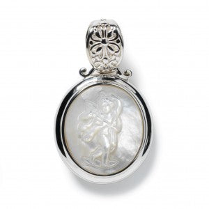 Mother of Pearl Dancing Angel Intaglio