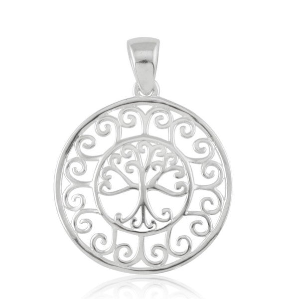 Southern Gates® Scroll Frame Oak Tree Pendant