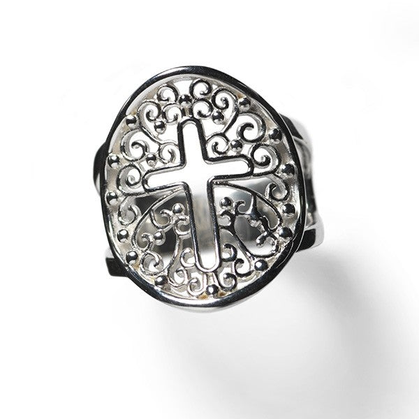 Southern Gates® Open Filagree Cross Ring
