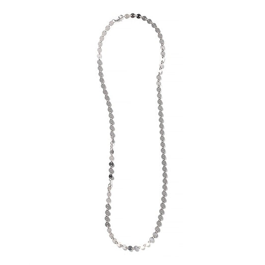 Sterling Silver Flat Round Bar Chain