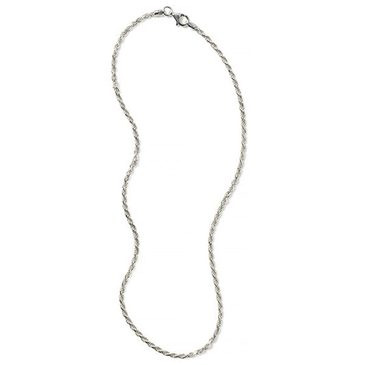Sterling Silver 2.3mm Diamond Cut Rope Chain