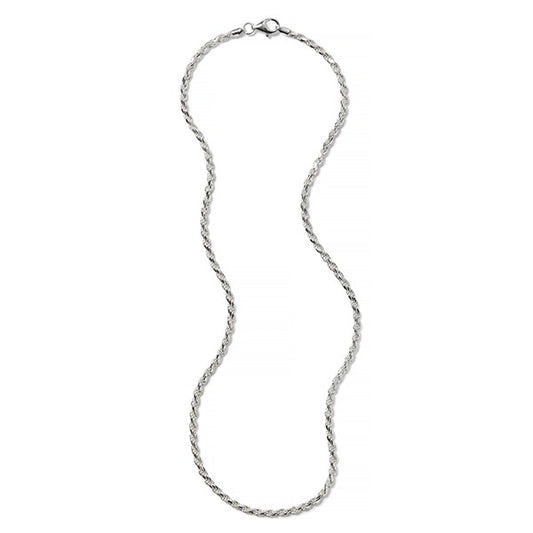 Sterling Silver 2.7mm Diamond Cut Rope Chain