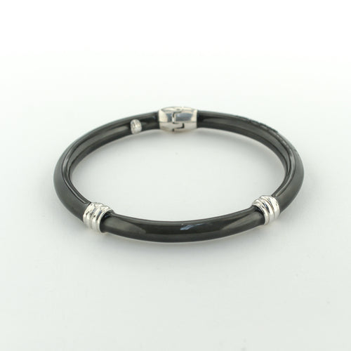 Beyond Southern Gates Pewter Enamel Bracelet with Silver Accents