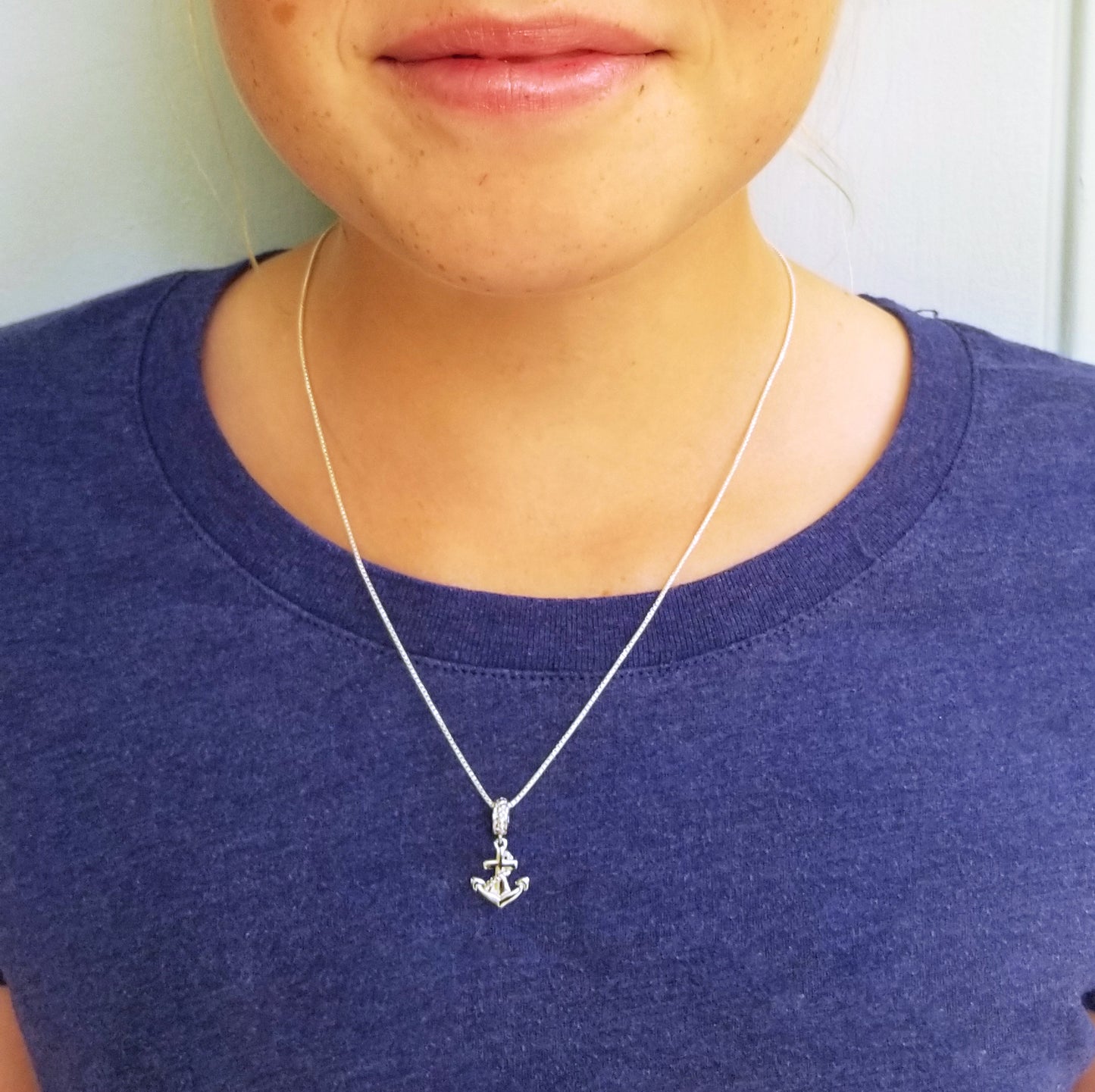 Beyond Southern Gates® Sterling Silver Anchor Necklace