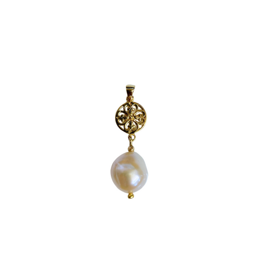 Beyond Southern Gates® Designer Freshwater Peach Pearl Pendant, GP
