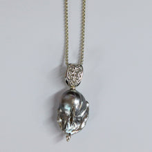 Load image into Gallery viewer, Beyond Southern Gates Grey Baroque Pearl Necklace
