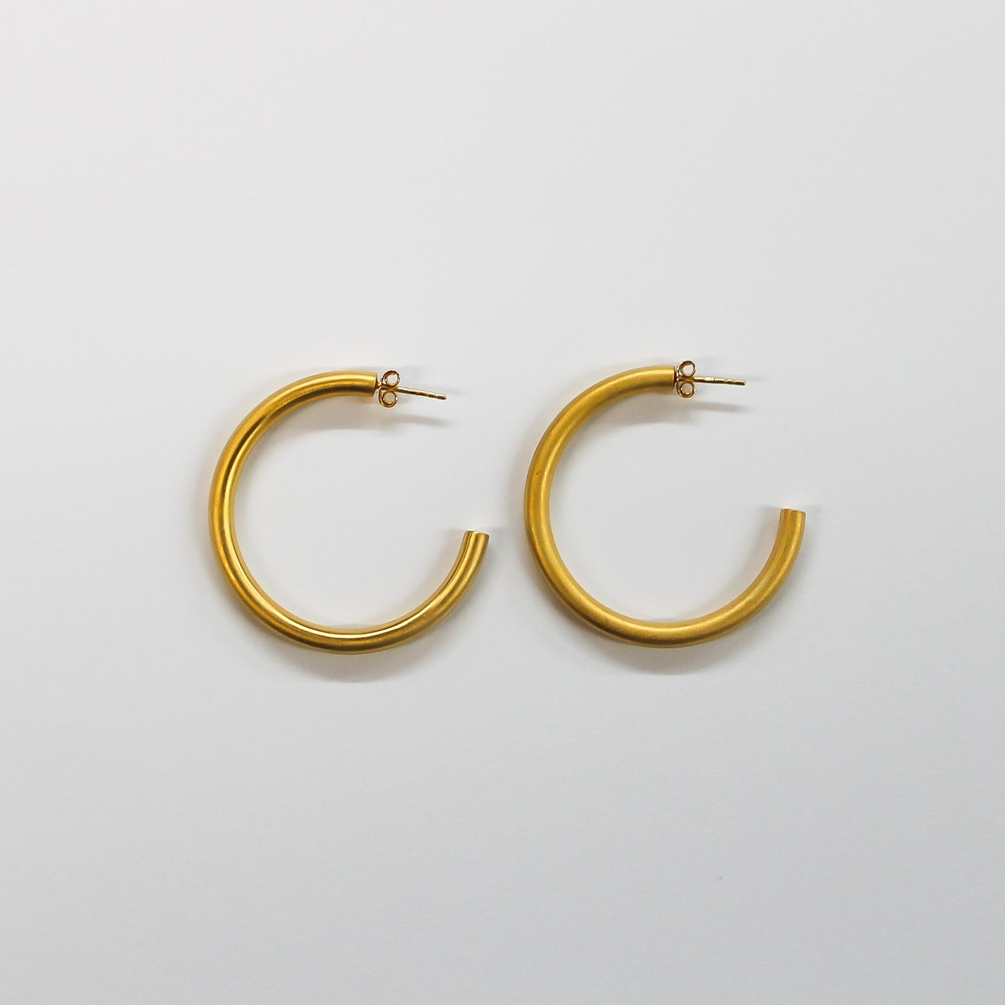 Beyond Southern Gates Contemporary Matte Earrings, Gold Plate