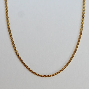 Contemporary Gold Plate Cable Chains, Various Sizes - Samples