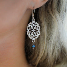 Load image into Gallery viewer, Handwrought Filigree Earrings with Pearl - Retired
