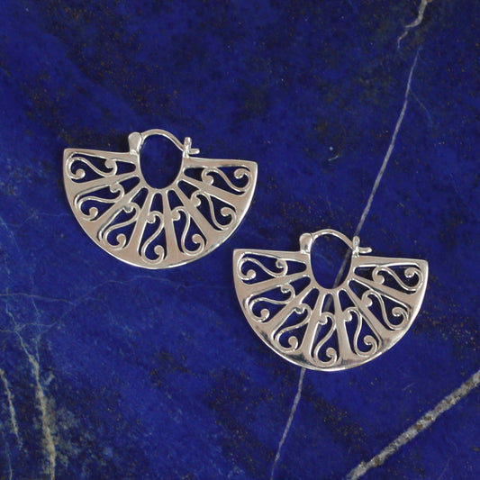 Beyond Southern Gates Art Deco Clutch Garden Scroll Earrings