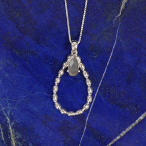 Beyond Southern Gates Moonstone Oval Rice Bead Necklace