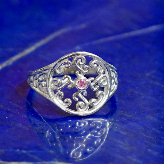 Terrace Small Pink Tourmaline Ring - Sample