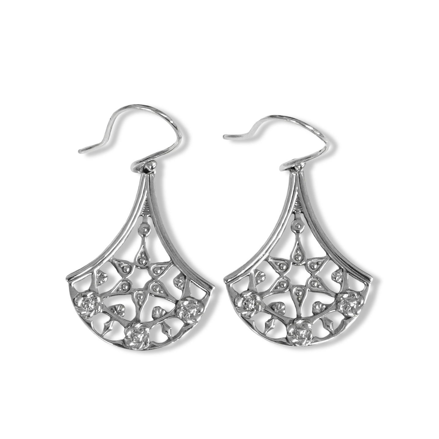 Oxidized Garden Gate Earrings