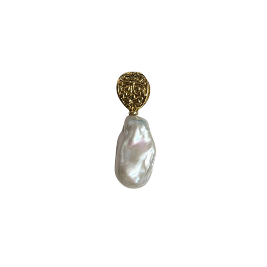 Beyond Southern Gates® Designer Large White Baroque Pearl Pendant-GP