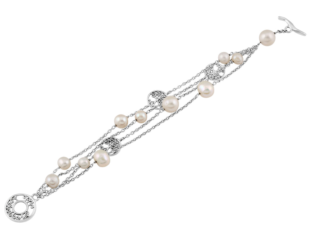 Beyond Southern Gates Southern Oak Tree Bracelet with Pearls