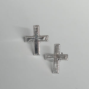 Inspiration Beaded Cross Stud Earrings - Sample