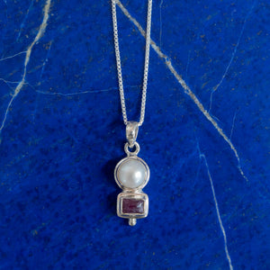 Beyond Southern Gates Classic Pearl and Ruby Necklace 