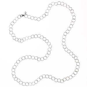 Beyond Southern Gates Handwrought Sterling Silver Textured Round Link Necklace