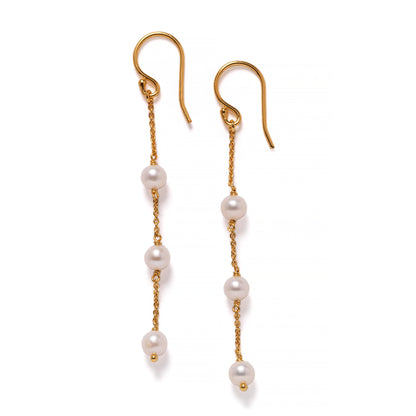 Southern Gates®  Ariel 3 Pearl Station Earrings