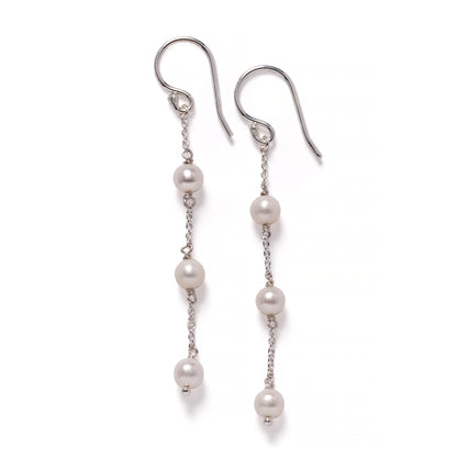 Southern Gates®  Ariel 3 Pearl Station Earrings