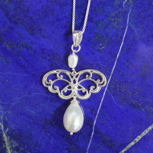 Beyond Southern Gates Inspiration Pearl Angel Necklace