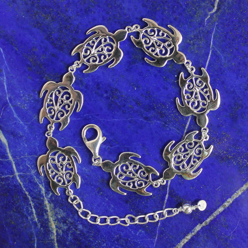 Beyond Southern Gates Silver Harbor Sea Turtle Bracelet