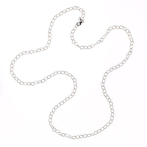 Beyond Southern Gates Sterling Silver Textured Oval Link Necklace