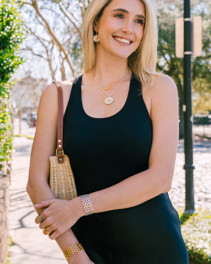 Southern Gates® Bee and Honeycomb Station Necklace