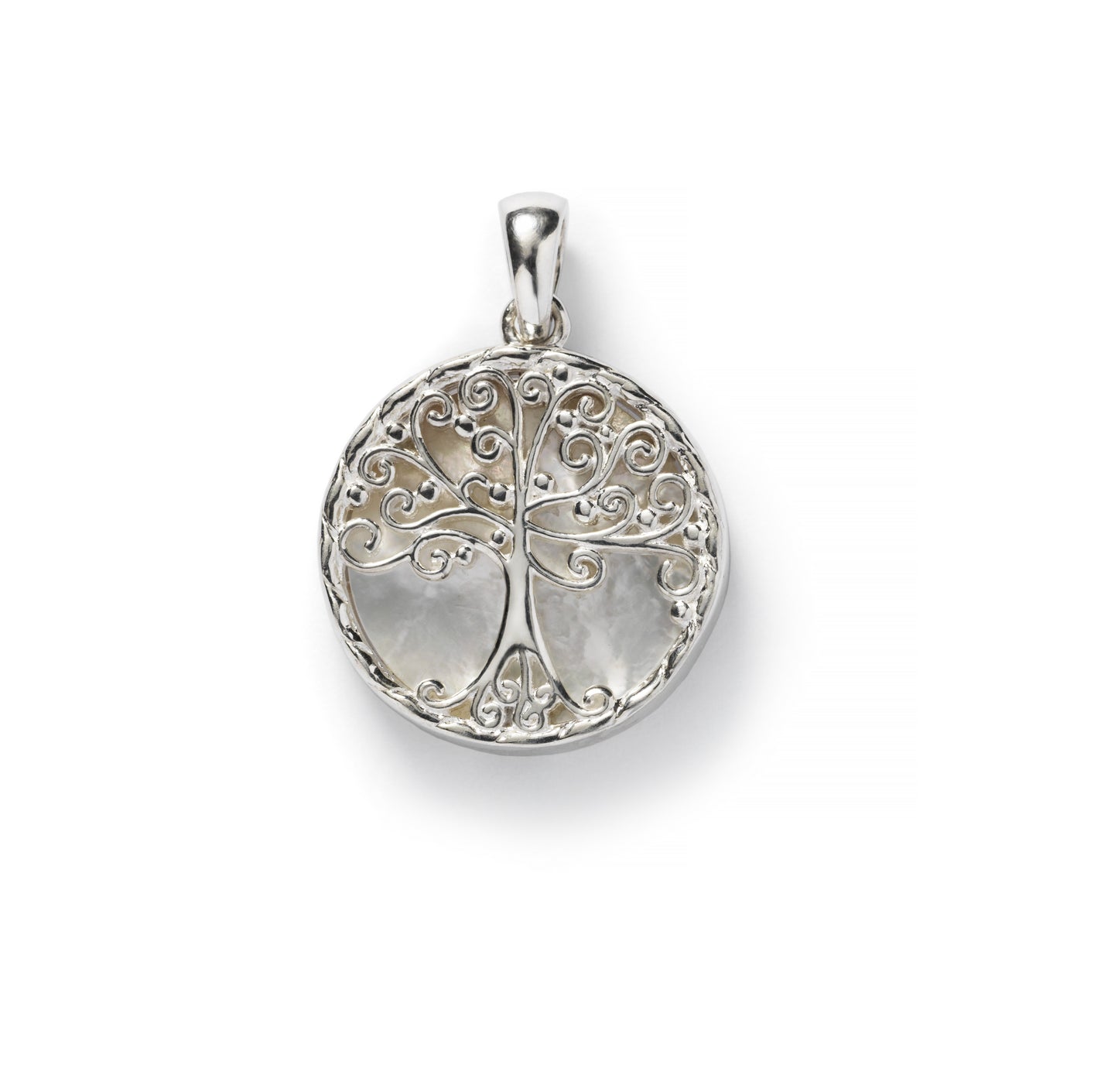 Southern Gates® Mother of Pearl Silver Oak Tree Pendant