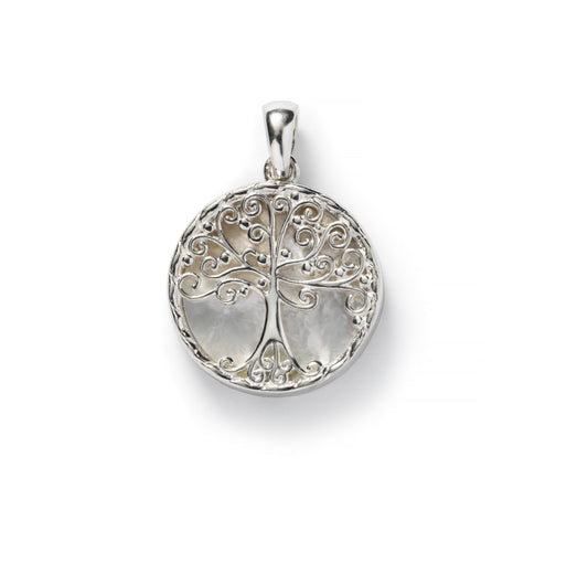 Southern Gates® Mother of Pearl Silver Oak Tree Pendant