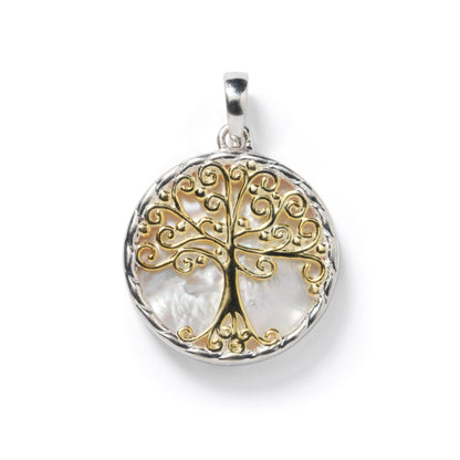 Southern Gates® Mother of Pearl Gold Oak Tree Pendant