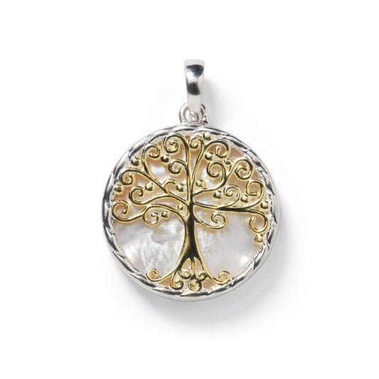 Southern Gates® Mother of Pearl Gold Oak Tree Pendant