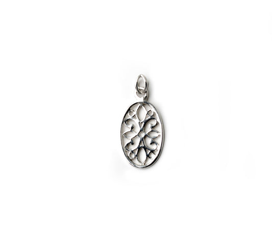 Southern Gates® Oval Flower Scroll Pendant