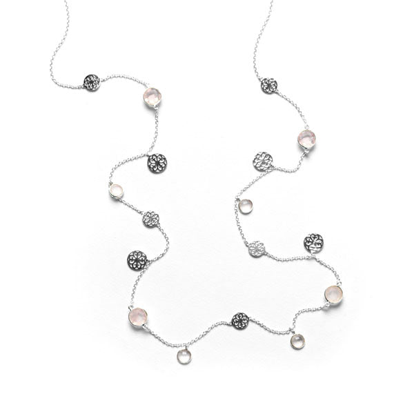 Southern Gates® Rose Quartz Heart Scroll  Necklace