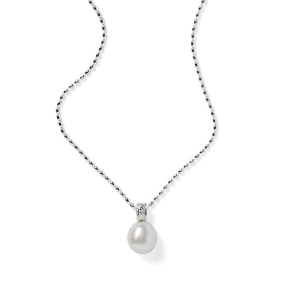 Southern Gates® Teardrop Pearl Necklace with Garden Scroll Bale