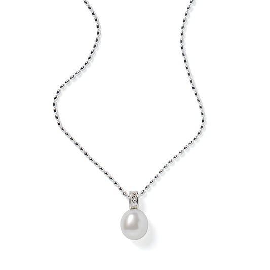 Southern Gates® Teardrop Pearl Necklace with Garden Scroll Bale