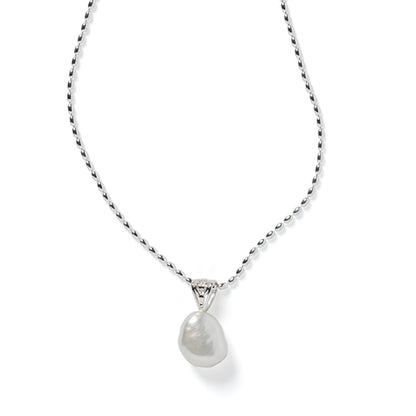Southern Gates® Oval Pearl Necklace with Tapered Filigree Bale